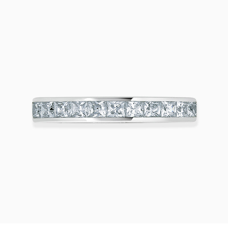 Bespoke Handmade Jewellery | 18ct White Gold 2.75mm Princess Cut Channel Set Full Eternity Ring