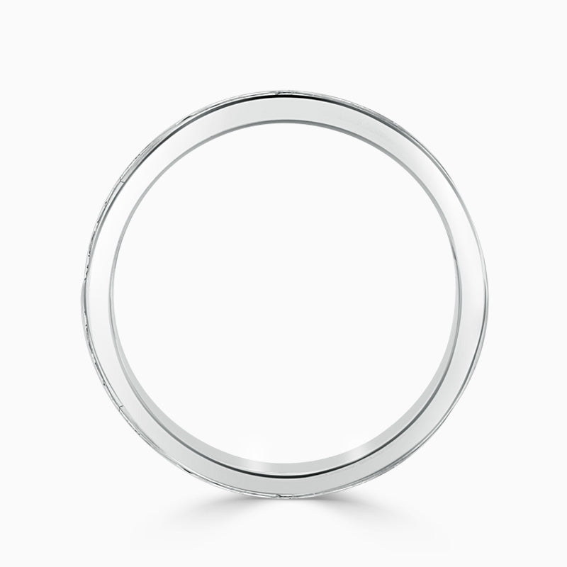 Bespoke Handmade Jewellery | 18ct White Gold 2.75mm Princess Cut Channel Set Full Eternity Ring