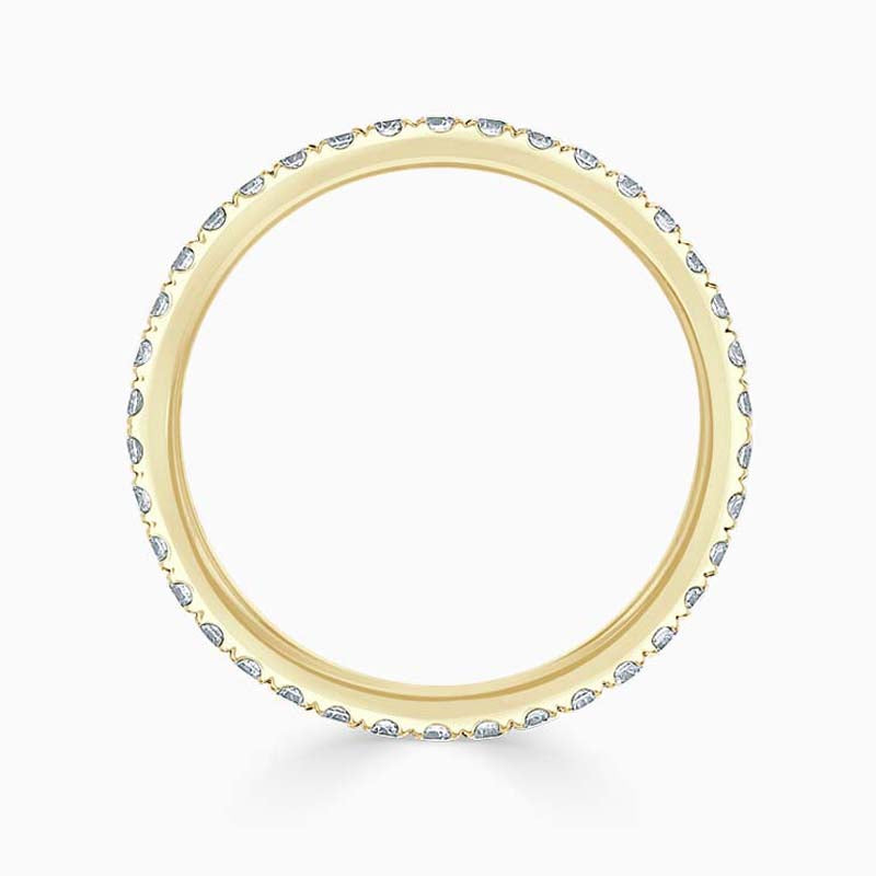 Bepsoke Handmade Jewellery | 18ct Yellow Gold 1.80mm Round Brilliant Cutdown Set Full Eternity Ring