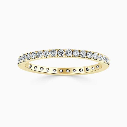 Bepsoke Handmade Jewellery | 18ct Yellow Gold 1.80mm Round Brilliant Cutdown Set Full Eternity Ring