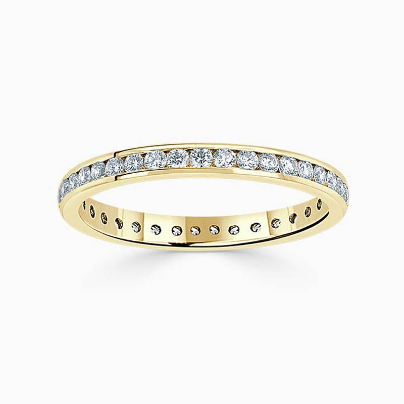Bespoke Handmade Jewellery | 18ct Yellow Gold 2.25mm Round Brilliant Channel Set Full Eternity Ring