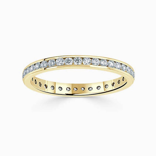 Bespoke Handmade Jewellery | 18ct Yellow Gold 2.25mm Round Brilliant Channel Set Full Eternity Ring