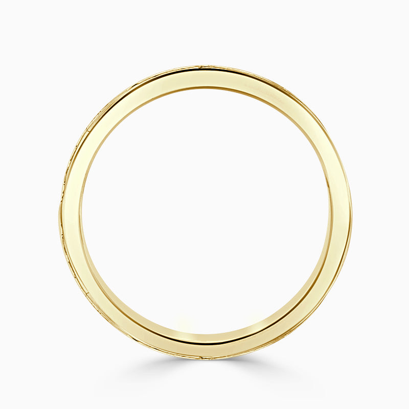 Bespoke Handmade Jewellery | 18ct Yellow Gold 2.75mm Princess Cut Channel Set Full Eternity Ring