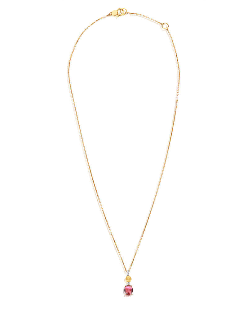 Nanis - 18ct Gold DANCING PINK TOURMALINES NECKLACE