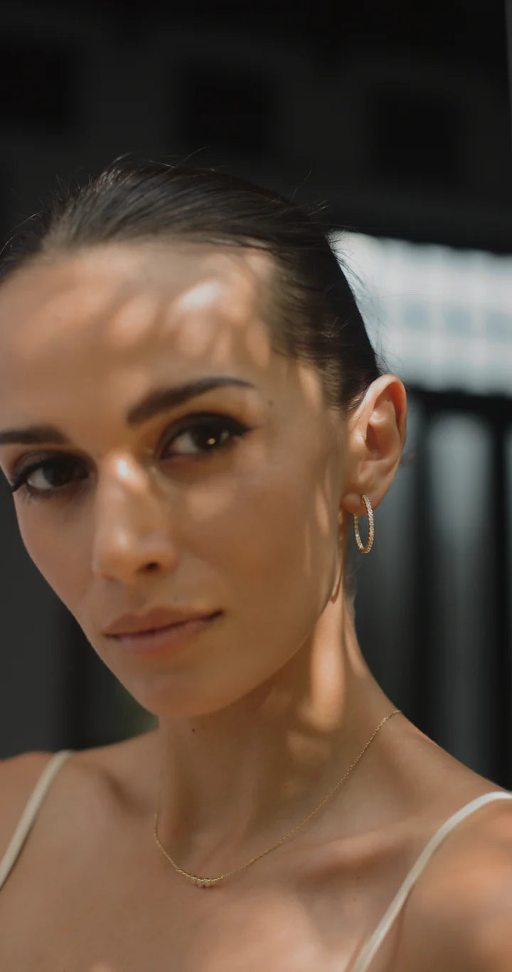 CARAT LONDON AMAIA MEDIUM HOOPS GOLD VERMEIL