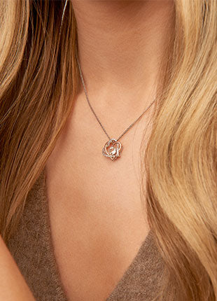 Clogau Always in my Heart White Topaz Pendant