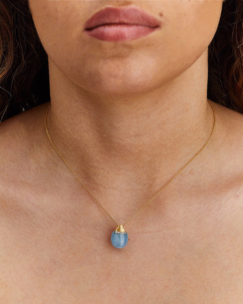 Nanis - 18ct Gold DANCING AZURE NECKLACE - LARGE