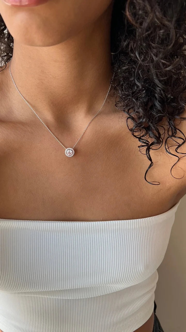 CARAT LONDON GWEN ROUND BORDERSET NECKLACE
