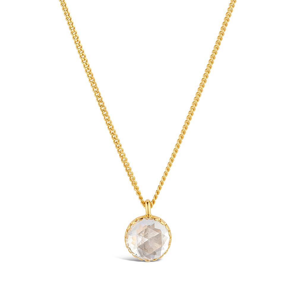 DINNY HALL GEM DROP MEDIUM ROSE CUT PENDANT