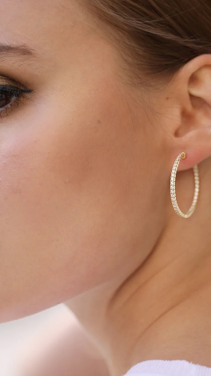 CARAT LONDON AMAIA MEDIUM HOOPS GOLD VERMEIL