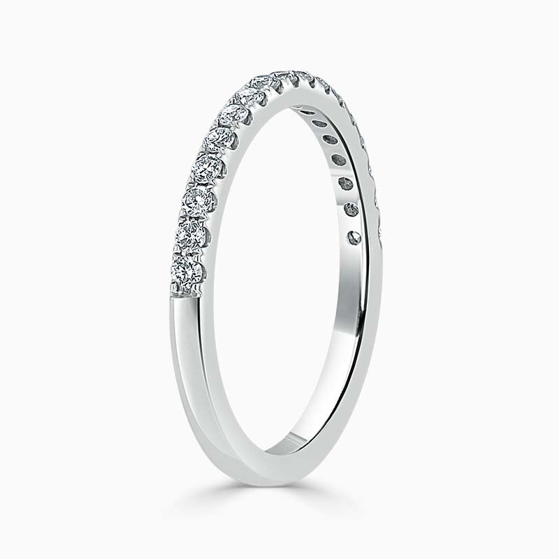 Platinum 1.80mm Round Brilliant Cutdown Set Half Eternity Ring
