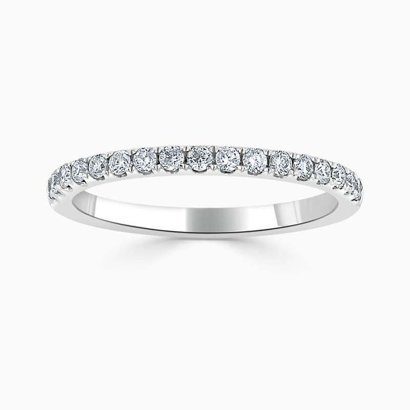 Platinum 1.80mm Round Brilliant Cutdown Set Half Eternity Ring