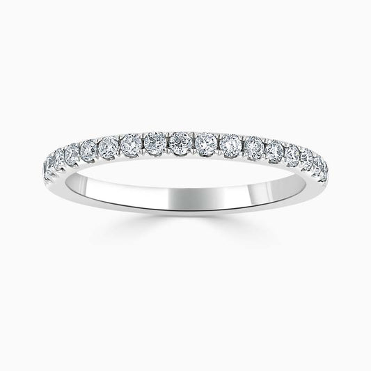 Platinum 1.80mm Round Brilliant Cutdown Set Half Eternity Ring