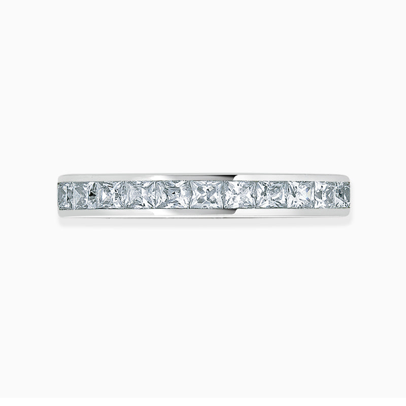 Platinum 2.50mm Princess Cut Channel Set Full Eternity Ring
