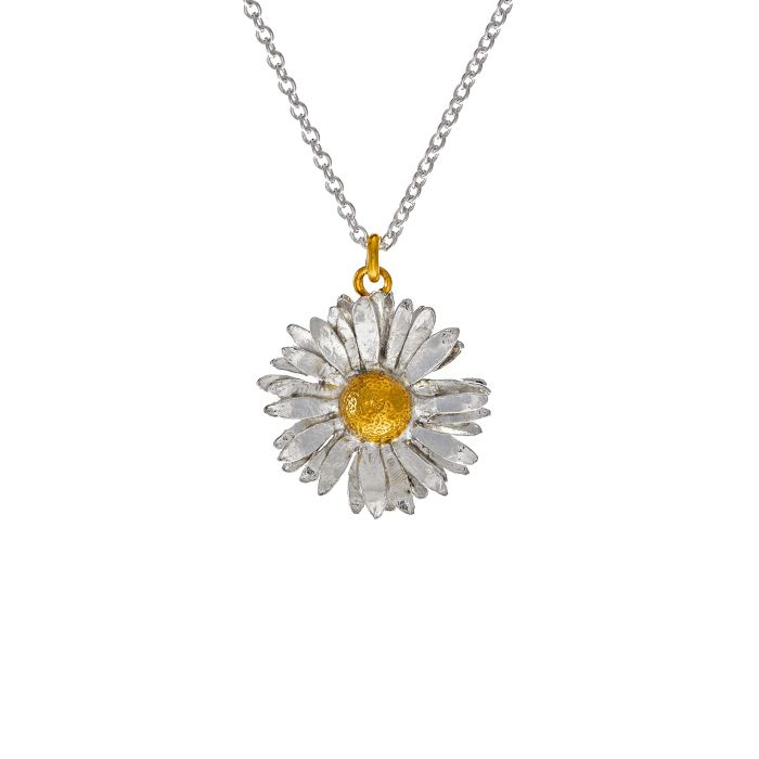 Alex Monroe - Big Daisy Necklace - Silver & Gold