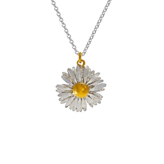Alex Monroe - Big Daisy Necklace - Silver & Gold