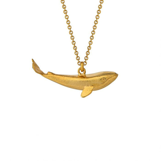 Alex Monroe - Baby Blue Whale Necklace - Gold