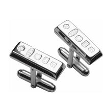 Load image into Gallery viewer, Carrs Sterling Silver Feature Hallmark Ingot Cufflinks | Hooper Bolton
