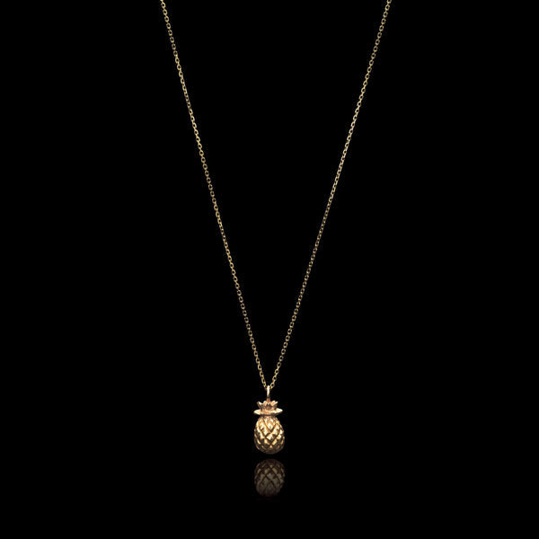 Catherine Zoraida GOLD MINI PINEAPPLE NECKLACE