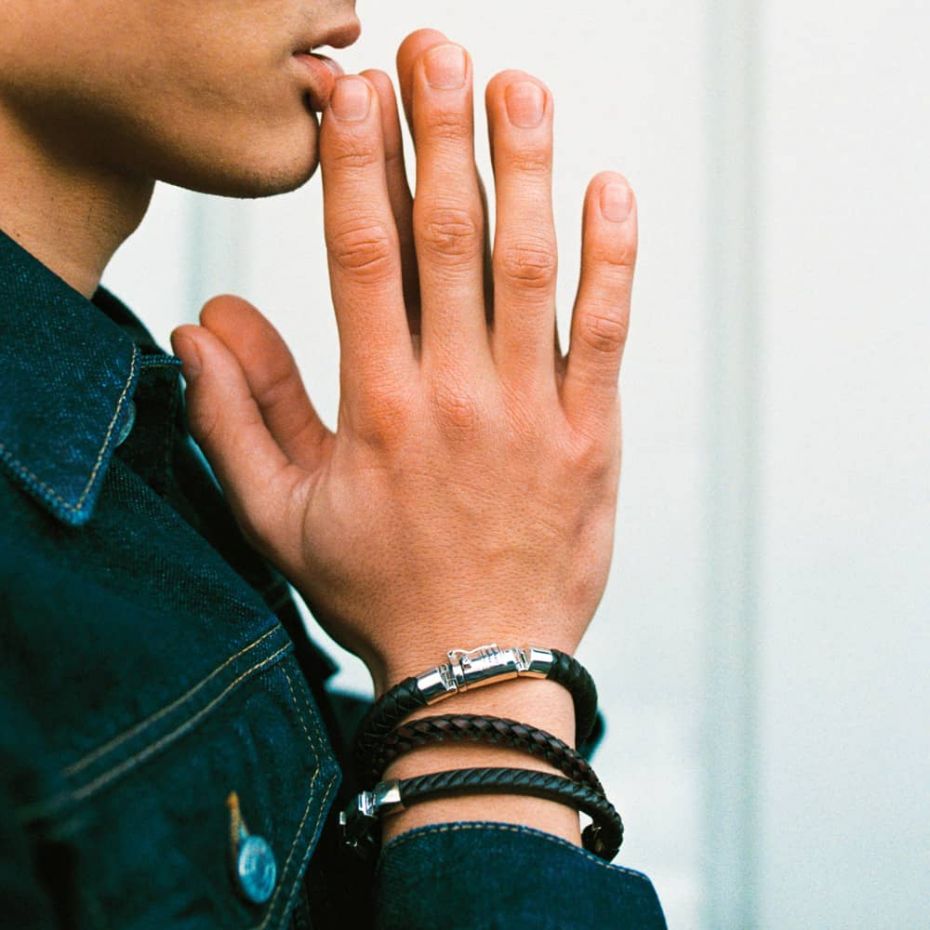 BRACELET KOMANG SMALL LEATHER BLACK