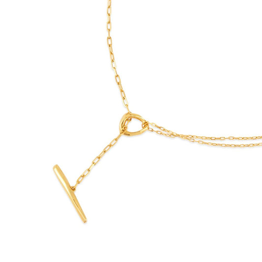 THALASSA FACETED SMALL T-BAR LARIAT