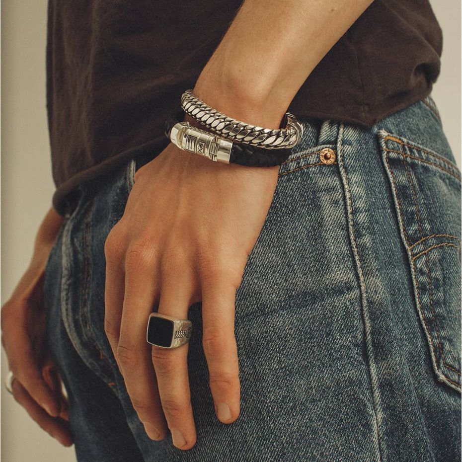 BRACELET BEN LEATHER BLACK
