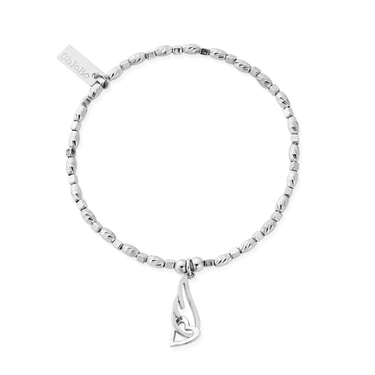 Chlobo | Soul Glow Interlocking Heart & Angel Wing Silver Bracelet | SBCFR3238 | Hooper Bolton