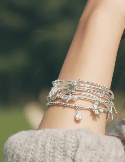 ChloBo Mini Noodle Sparkle Rice Lucky Disc Bracelet