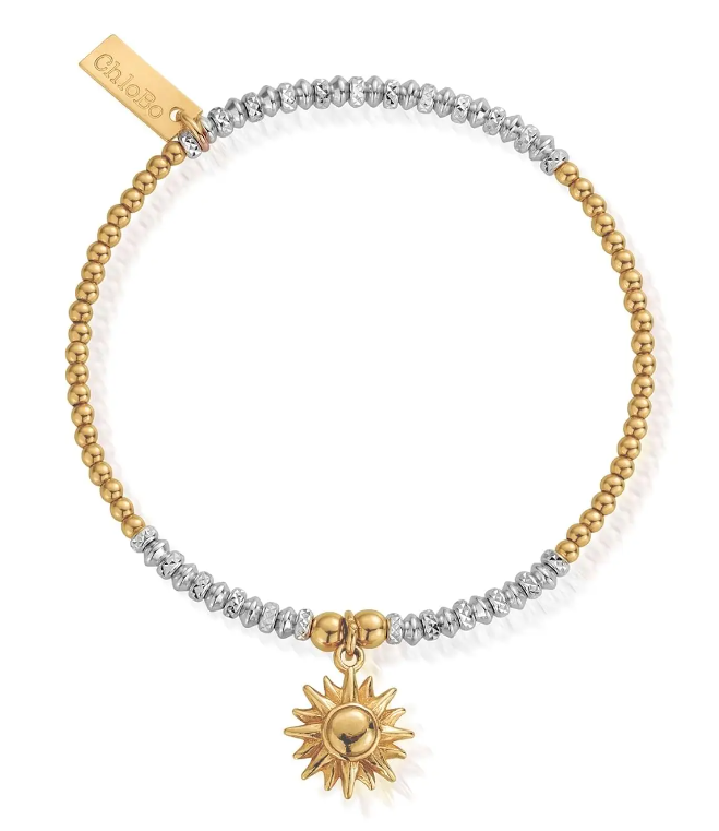 ChloBo Mixed Metal Sparkle Sun Bracelet