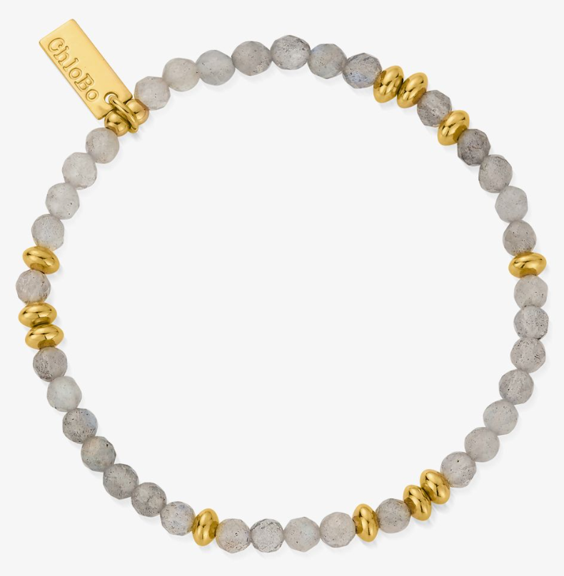 ChloBo Velvet Sky Gold Tone & Labradorite Beaded Bracelet