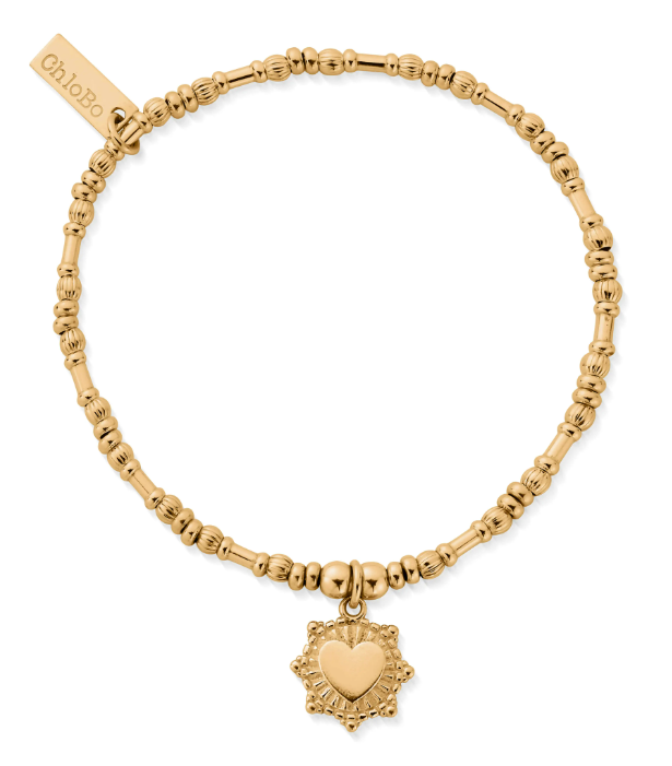 ChloBo Personalised Pumpkin Raised Heart Bracelet