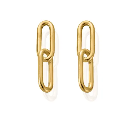 ChloBo Medium Two Link Earrings Gold Plated