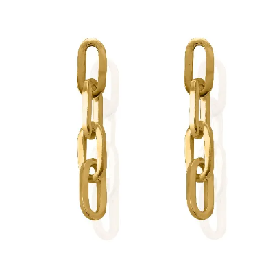 ChloBo Mini Four Link Earrings Gold Plated