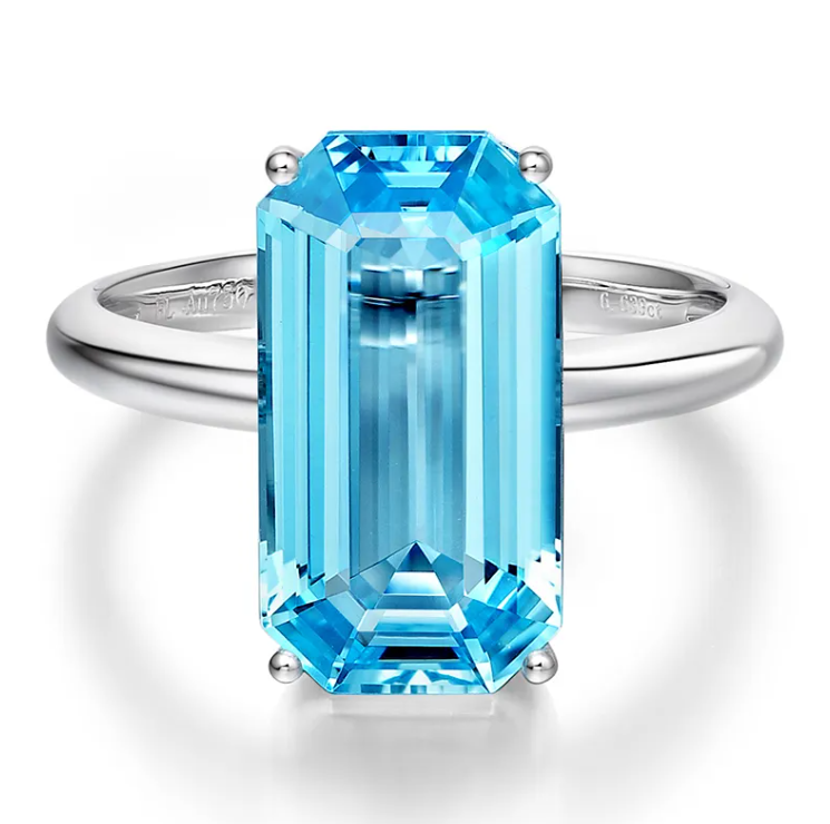 Fei Liu Victoriana Emerald Cut Solitaire Ring