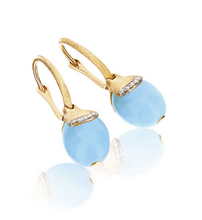 Load image into Gallery viewer, Nanis - 18ct Gold DANCING IN THE RAIN AZURE AQUAMARINE EARRINGS
