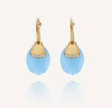 Load image into Gallery viewer, Nanis - 18ct Gold DANCING IN THE RAIN AZURE AQUAMARINE EARRINGS - Large
