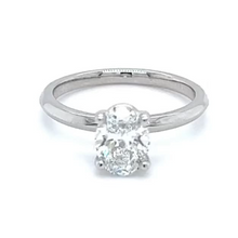 Load image into Gallery viewer, CERTIFIED PLATINUM OVAL DIAMOND ENGAGEMENT RING 1.00ct
