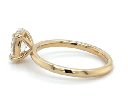 CERTIFIED 18ct GOLD OVAL DIAMOND ENGAGEMENT RING 1.00ct
