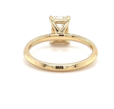 CERTIFIED 18ct YELLOW GOLD  LAB GROWN DIAMOND RADIANT CUT  ENGAGEMENT RING 1.00ct