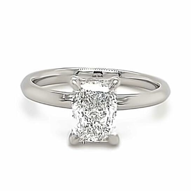 CERTIFIED PLATINUM LAB GROWN DIAMOND RADIANT CUT  ENGAGEMENT RING WITH HIDDEN HALO 1.20ct