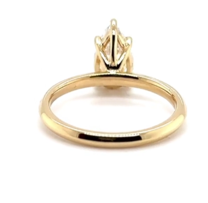 CERTIFIED 18ct GOLD PEAR DIAMOND ENGAGEMENT RING 1.00ct