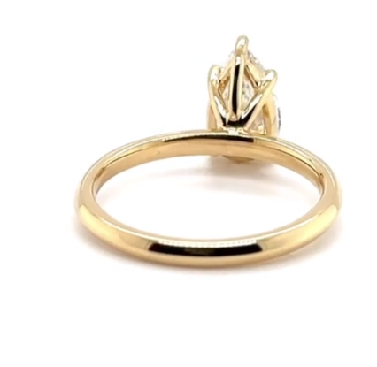 CERTIFIED 18ct GOLD PEAR DIAMOND ENGAGEMENT RING 1.00ct