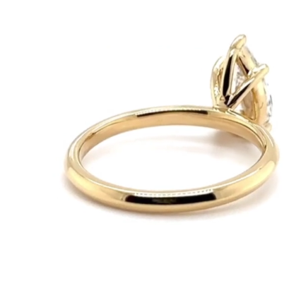CERTIFIED 18ct GOLD PEAR DIAMOND ENGAGEMENT RING 1.00ct