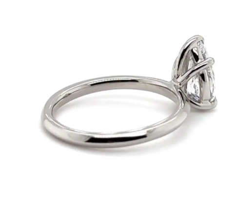CERTIFIED PLATINUM PEAR DIAMOND ENGAGEMENT RING 1.00ct