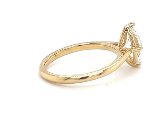 CERTIFIED 18ct GOLD MARQUISE DIAMOND ENGAGEMENT RING 1.00ct