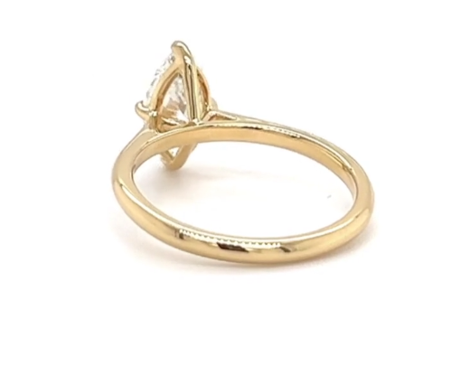 CERTIFIED 18ct GOLD MARQUISE DIAMOND ENGAGEMENT RING 1.00ct