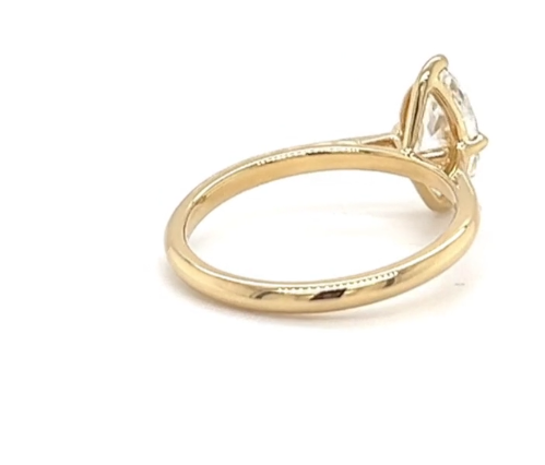 CERTIFIED 18ct GOLD MARQUISE DIAMOND ENGAGEMENT RING 1.00ct