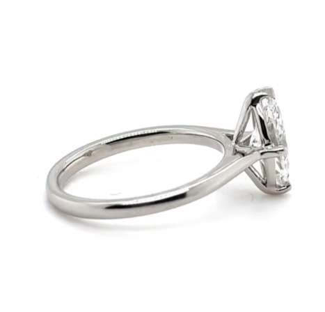 CERTIFIED PLATINUM  MARQUISE DIAMOND ENGAGEMENT RING 1.00ct