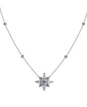 Load image into Gallery viewer, CARAT LONDON CAMELIA NECKLACE WHITE GOLD PLATED
