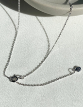 Load image into Gallery viewer, CARAT LONDON EMILE SAPPHIRE NECKLACE WHITE GOLD PLATED
